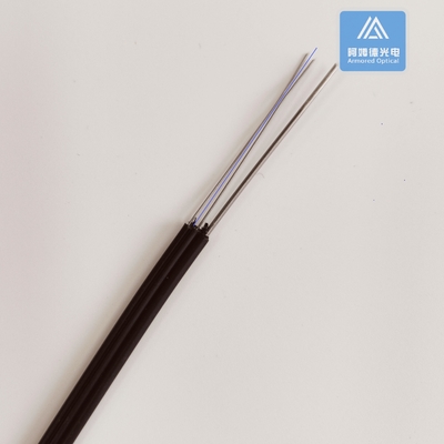 Simplex SM Steel Wire Supporting Drop Cable 5.0x2.0mm Indoor Fiber Cable