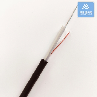 4 Cores Black PE Fiber Optic Cable 7.0mm Indoor And Outer Door
