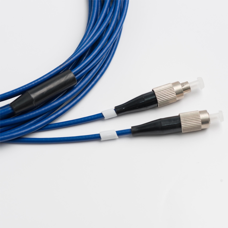 Lc To Fc Duplex Armored Lc Fc Fiber Patch Cord 10m 3.3mm Blue PVC Jacket FTTH