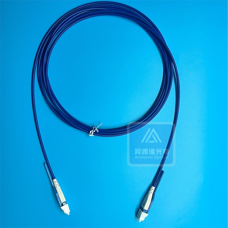 Duplex Fiber Optic Patch Cord Jumper SM Armored Push And Pull Uniboot 3.0mm LSZH FTTH