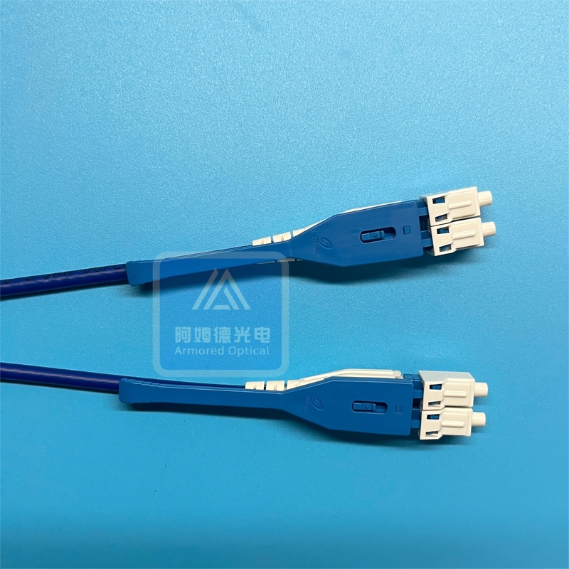 Duplex Fiber Optic Patch Cord Jumper SM Armored Push And Pull Uniboot 3.0mm LSZH FTTH