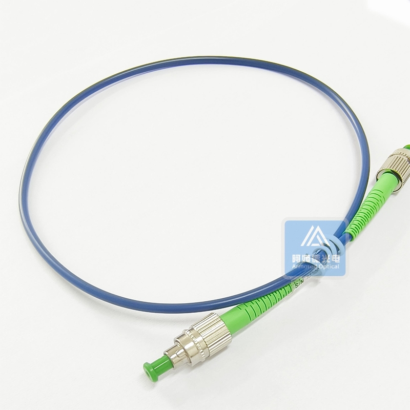 Simplex Armored Patch Cord 0.5m FC/UPC Connector 3.0mm Blue LSZH  Flame Resistant FTTH