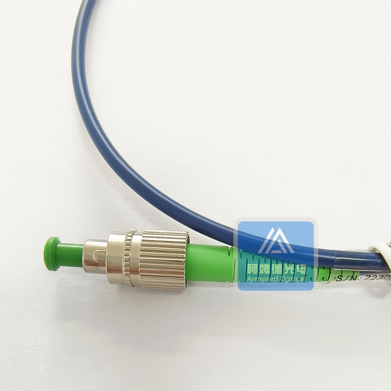 Simplex Armored Patch Cord 0.5m FC/UPC Connector 3.0mm Blue LSZH  Flame Resistant FTTH