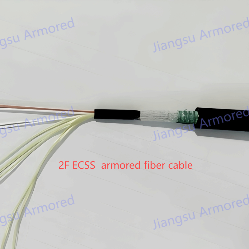 Duplex ECCS Corrugated Steel Armored Fiber Optic Cable 8.2mm HDPE
