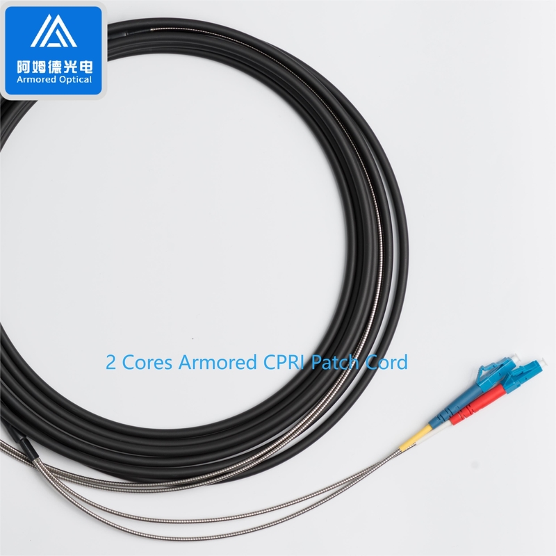 Duplex Fiber Optic Patch Cord FTTA CPRI Base Station Cable LSZH BBU RRU Black