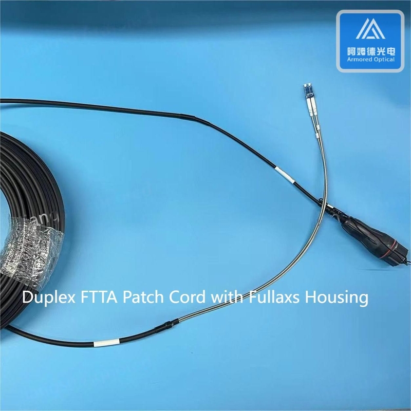2 Cores SM Armored Patch Cord 7.0mm Black LSZH Fullaxs DLC Cable