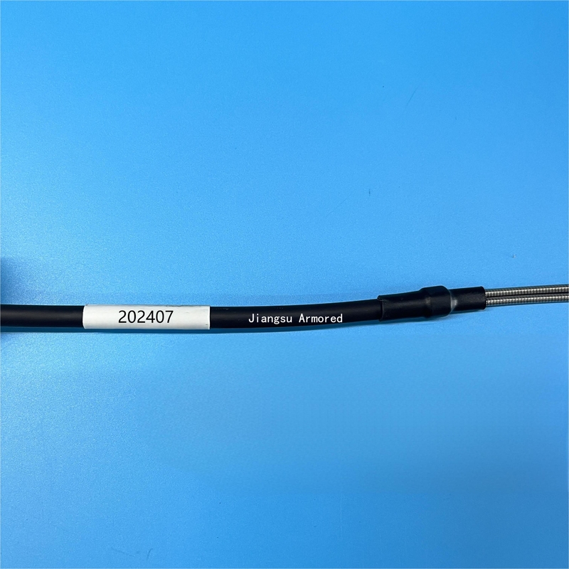 2 Cores SM Armored Patch Cord 7.0mm Black LSZH Fullaxs DLC Cable