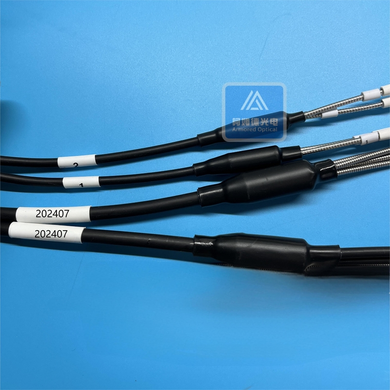 4 Core MM Armored Patch Cord FTTA CPRI Patch Jumper 7.0mm Black LSZH  BBU RRU