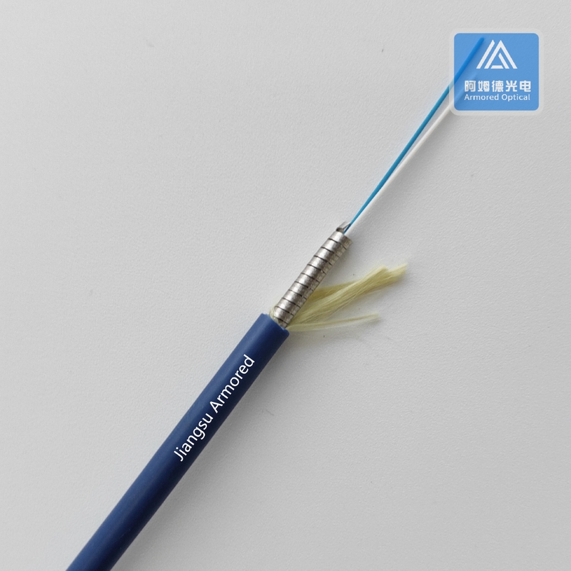 SM Single Mode Armored Fiber Cable Armoured Fibre 3.0mm Blue