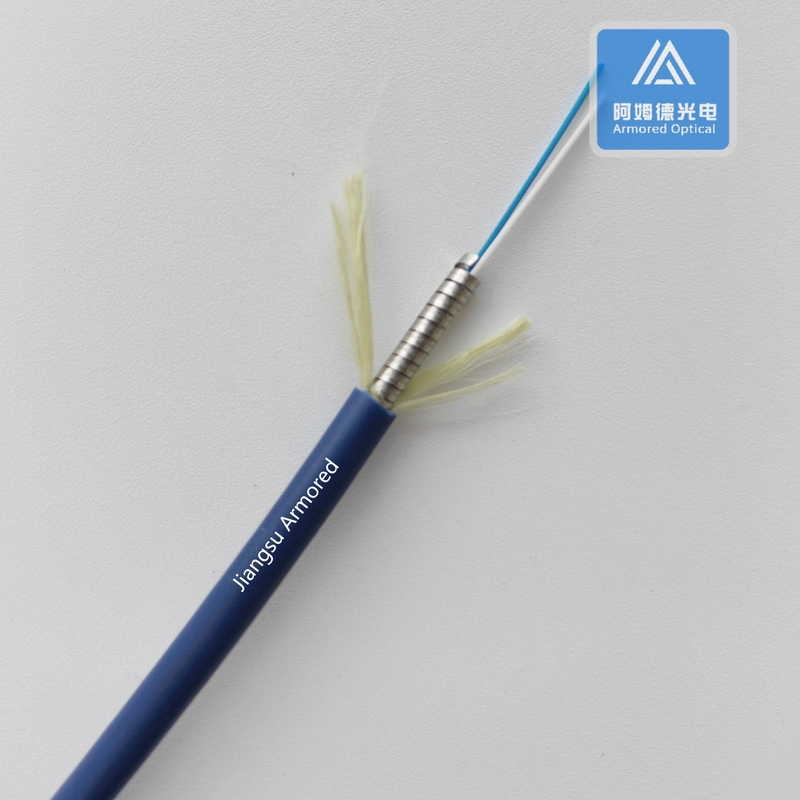 SM Single Mode Armored Fiber Cable Armoured Fibre 3.0mm Blue