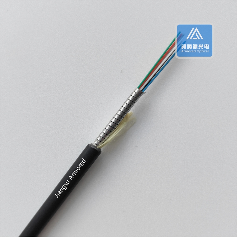 SM CPRI Spiral Armored Fiber Optic Cable LSZH FTTA 6 Fiber Optic Cable