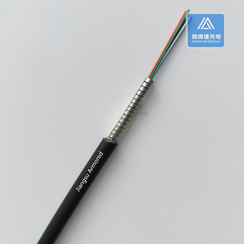 SM CPRI Spiral Armored Fiber Optic Cable LSZH FTTA 6 Fiber Optic Cable