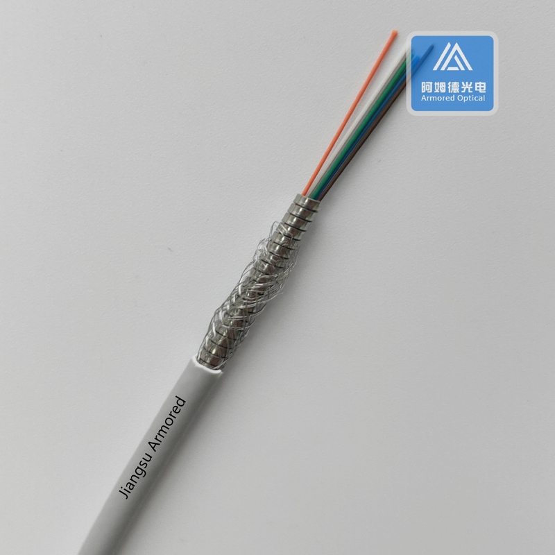 Armoured Fiber Optic Patch Cable OD 0.6mm 6 Core Ofc Cable