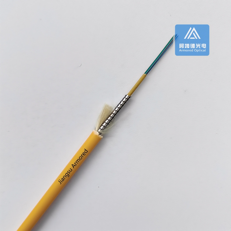 12 Cores SM 4.0mm Armoured Fiber Cable G652D
