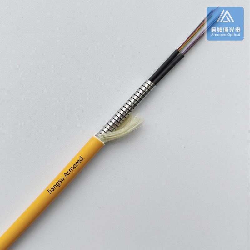 48 Cores SM Single Mode Armored Fiber Optic Cable 6.0mm