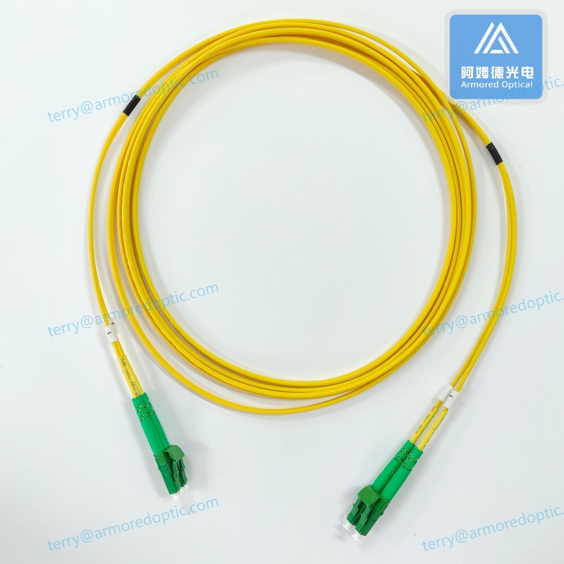 3m DLC APC 2.0mm x 2pcs Yellow LSZH Duplex Flat  Armored Patch Jumper
