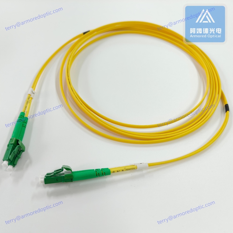 3m DLC APC 2.0mm x 2pcs Yellow LSZH Duplex Flat  Armored Patch Jumper