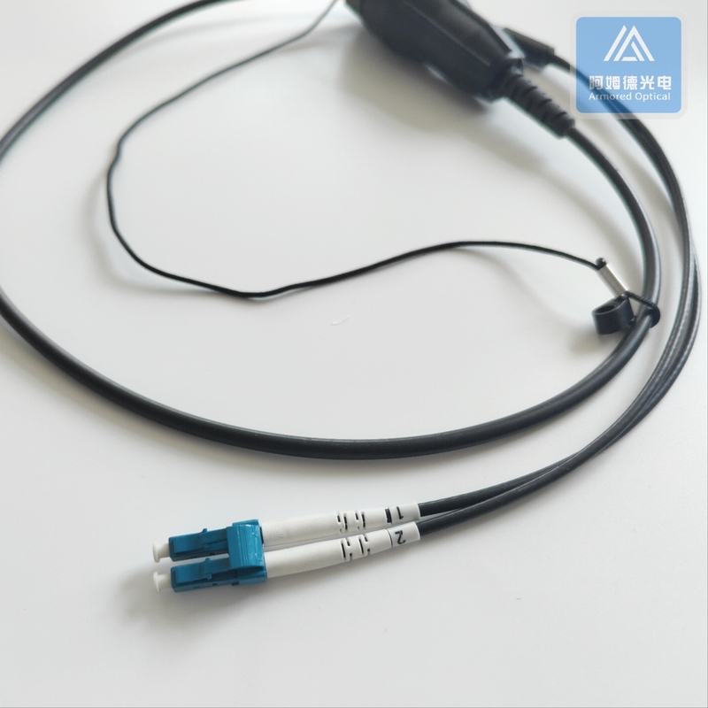 Duplex SM Armored FTTA Patch Cord 5.0mm Black LSZH DLC And Fullaxs Patch Cable
