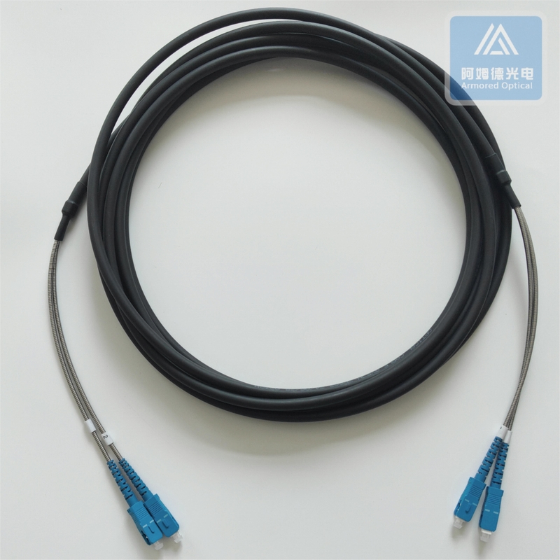 Duplex SM Armored CPRI Patch Cord With SC UPC Connector 7.0mm LSZH