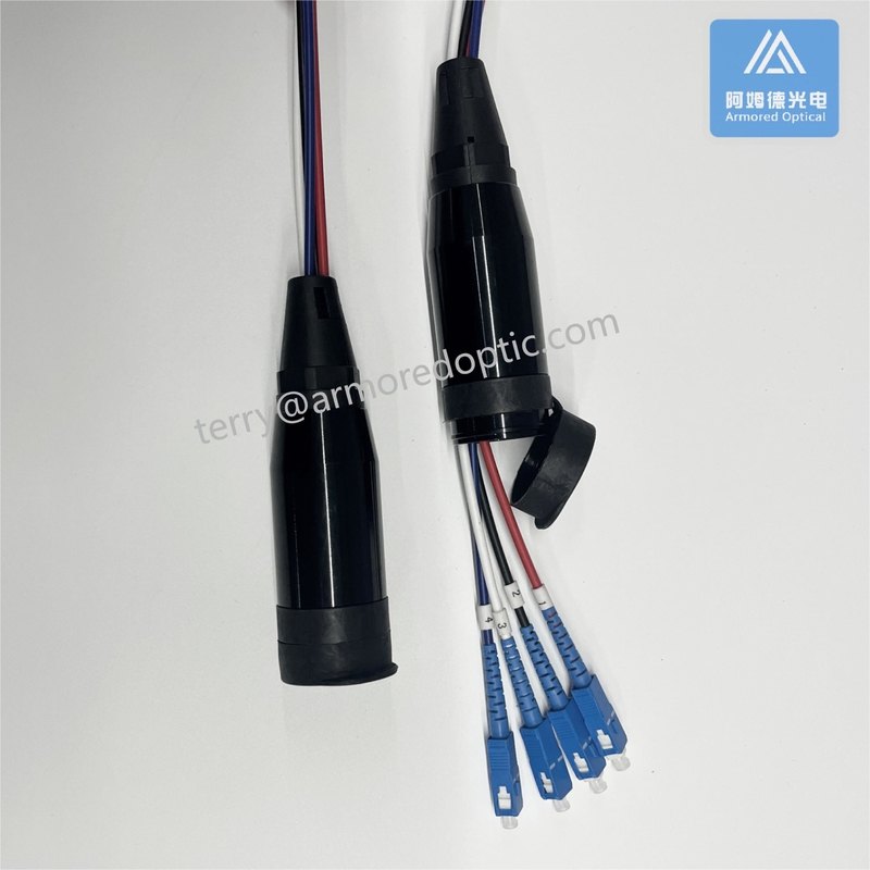 4 Cores SM Stainless Steel Armored Patch Cord SC UPC With Metallic Housing Protecting