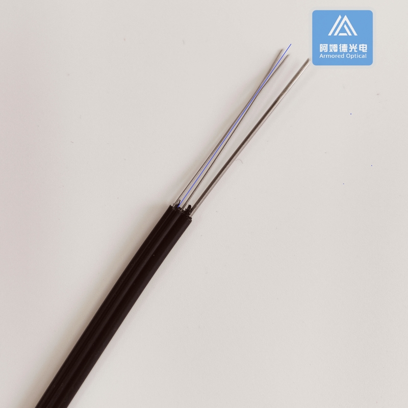 Simplex SM Steel Wire Supporting Drop Cable 5.0x2.0mm Indoor Fiber Cable