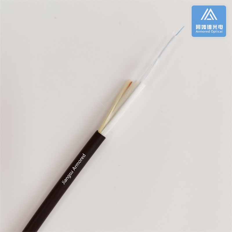 Simplex Indoor Fiber Optic  Cable Black LSZH 5.0mm Fiber Patch Cable
