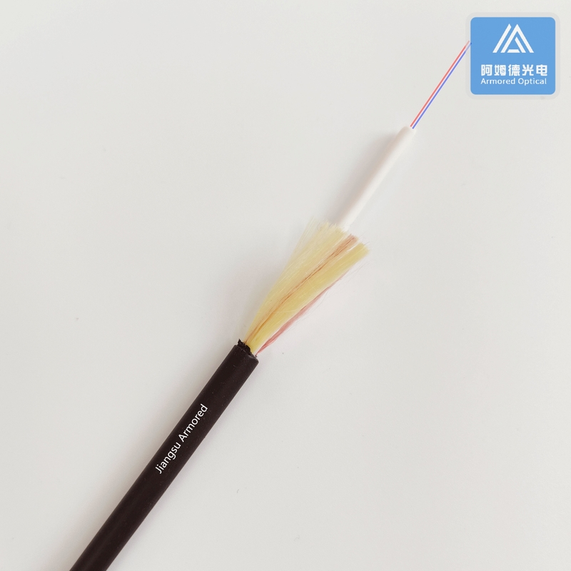 Duplex Indoor Fiber Optic  Cable Fiber Patch Cable Black LSZH 5.0mm