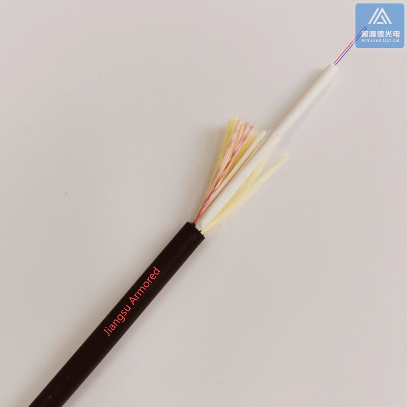 Duplex Indoor Fiber Optic  Cable Fiber Patch Cable Black LSZH 5.0mm