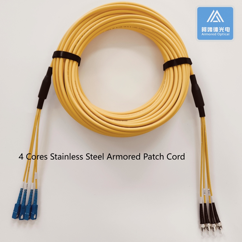 ST-SC-35M Armoured Fiber Patch Cord 6.5mm Yellow LSZH Patch Lead