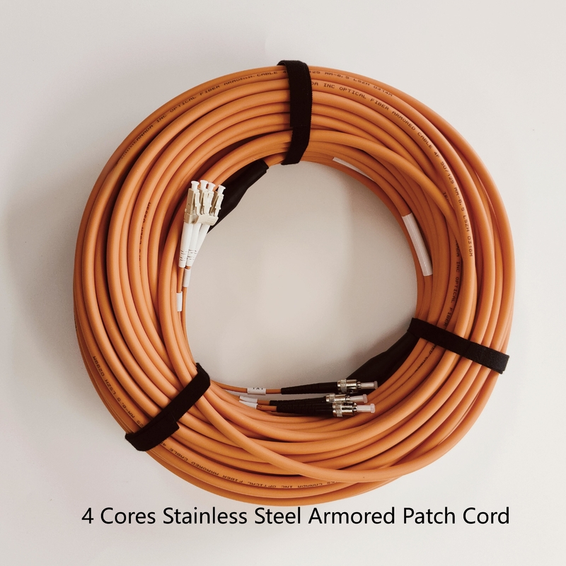 ST-DLC-35M 6.5mm Orange LSZH Armored Fiber Patch Cord