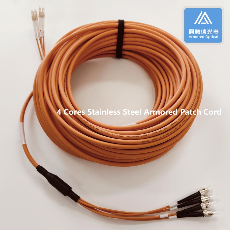ST-DLC-35M 6.5mm Orange LSZH Armored Fiber Patch Cord